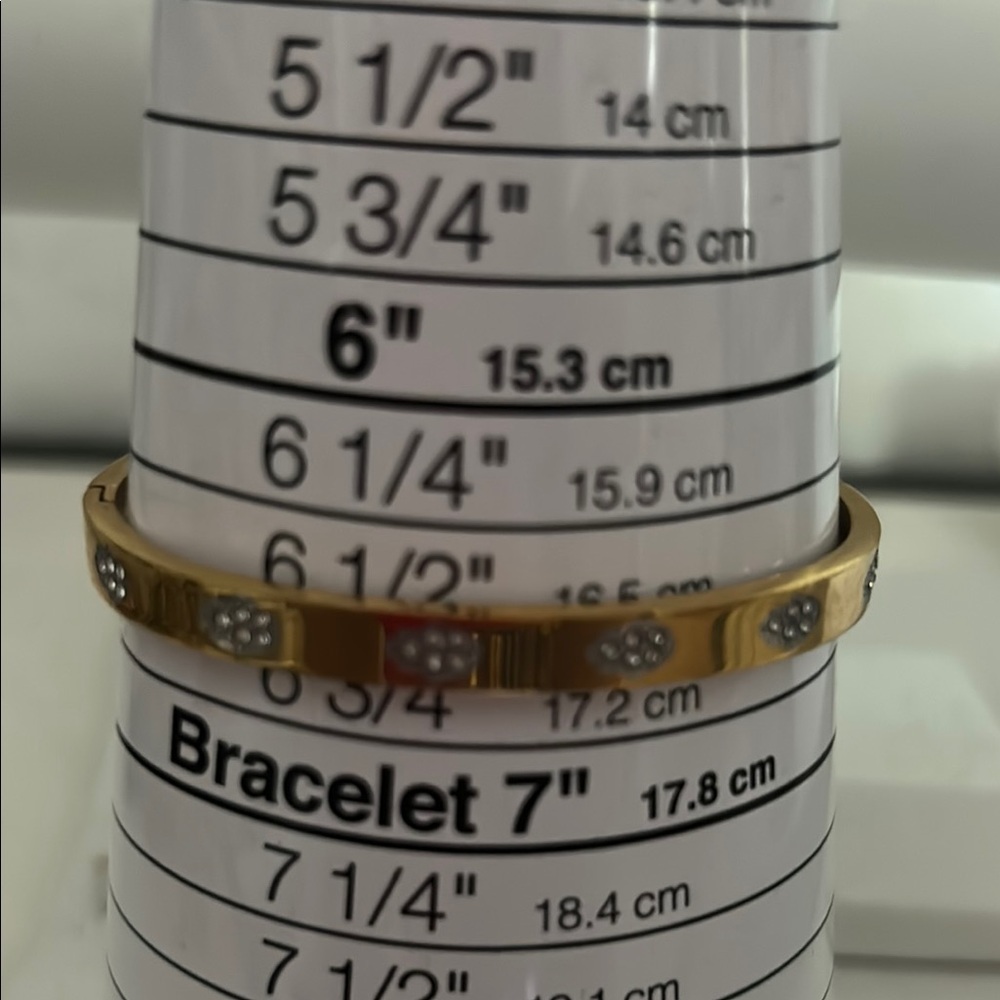 Gold Bracelet with Crystal Accents